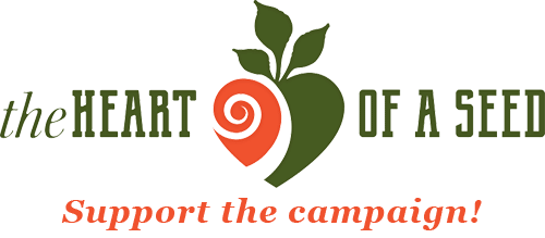 theHeart of a Seed logo for campaign to support Green & Main and new Healing Passages Birth Center in Des Moines, Iowa